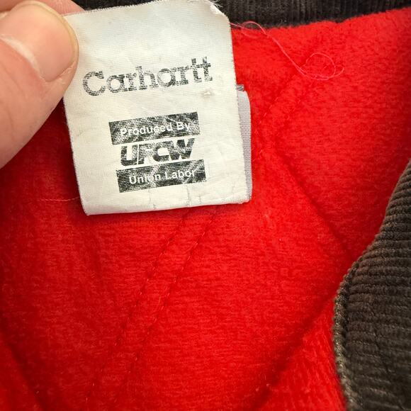 Carhartt J13 BLK Santa Fe Canvas Fleece Lined Jacket XL - Picture 7 of 14